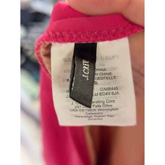 J.Crew Womens Colorblock Cut Out One-Shoulder Swimsuit Orange Pink  Size 12 - Picture 5 of 6